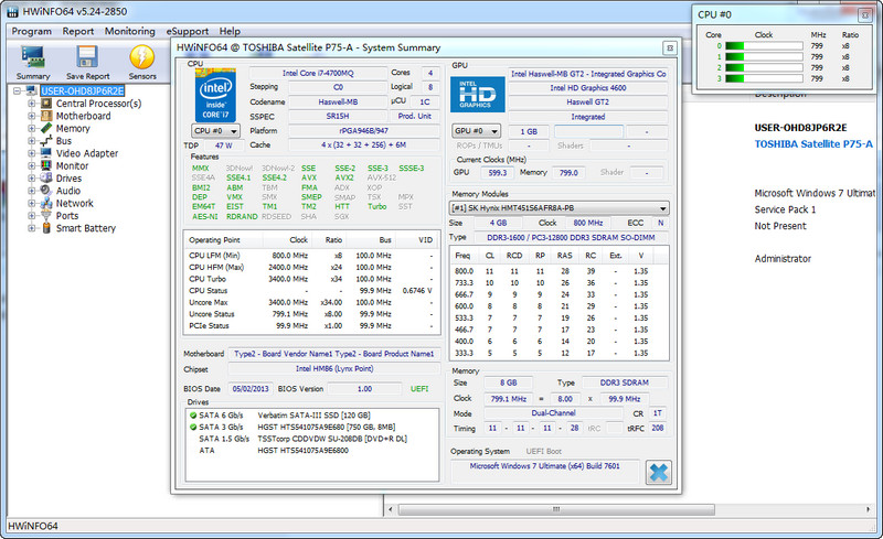 HWiNFO硬件检测工具绿色免费版Build