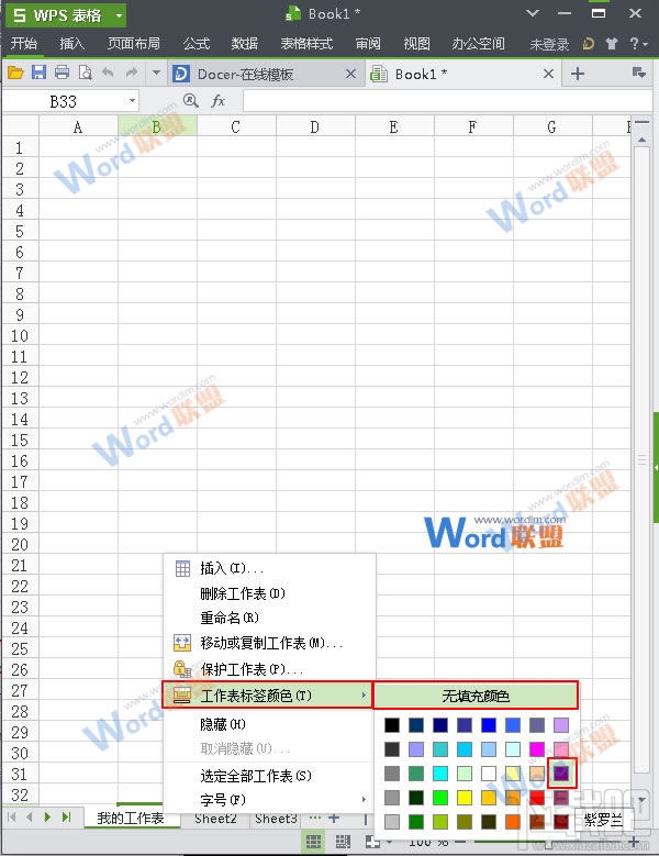 WPS表格工作表标签名字(3)