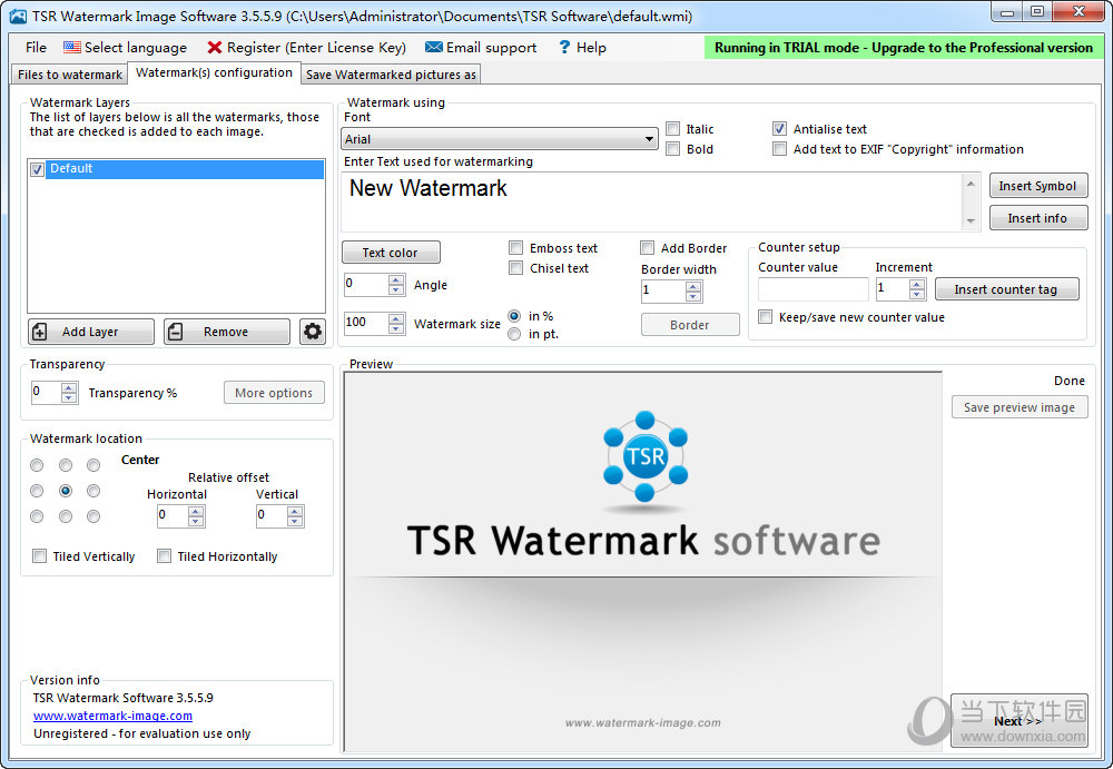 图片水印批量添加软件TSR Watermark Image Software