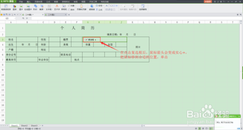 wps表格中怎么制作带勾复选框？(3)