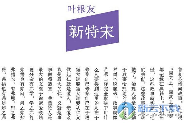 叶根友新特宋