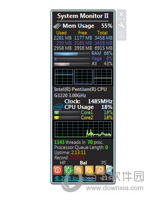 系统监视桌面小工具systemmonitor