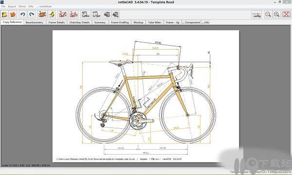 自行车图纸设计工具rattleCAD