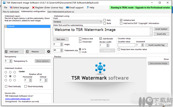 水印添加工具TSRWatermarkImage