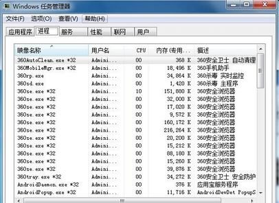 win7电脑中的任务管理器窗口没有进程这一栏怎么办?