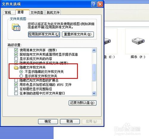 重装系统后隐藏文件(3)