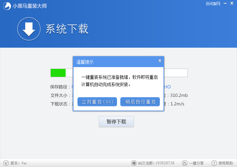小黑马一键重装系统(10)