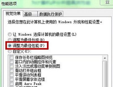 关闭视觉效果功能,让win7电脑运行更快
