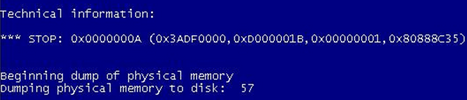 win7电脑开机显示蓝屏,错误代码0x0000000A怎么办?